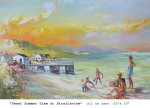 sweet summer time at Straitsview, Newfoundland, Canada, Oil on Canvas